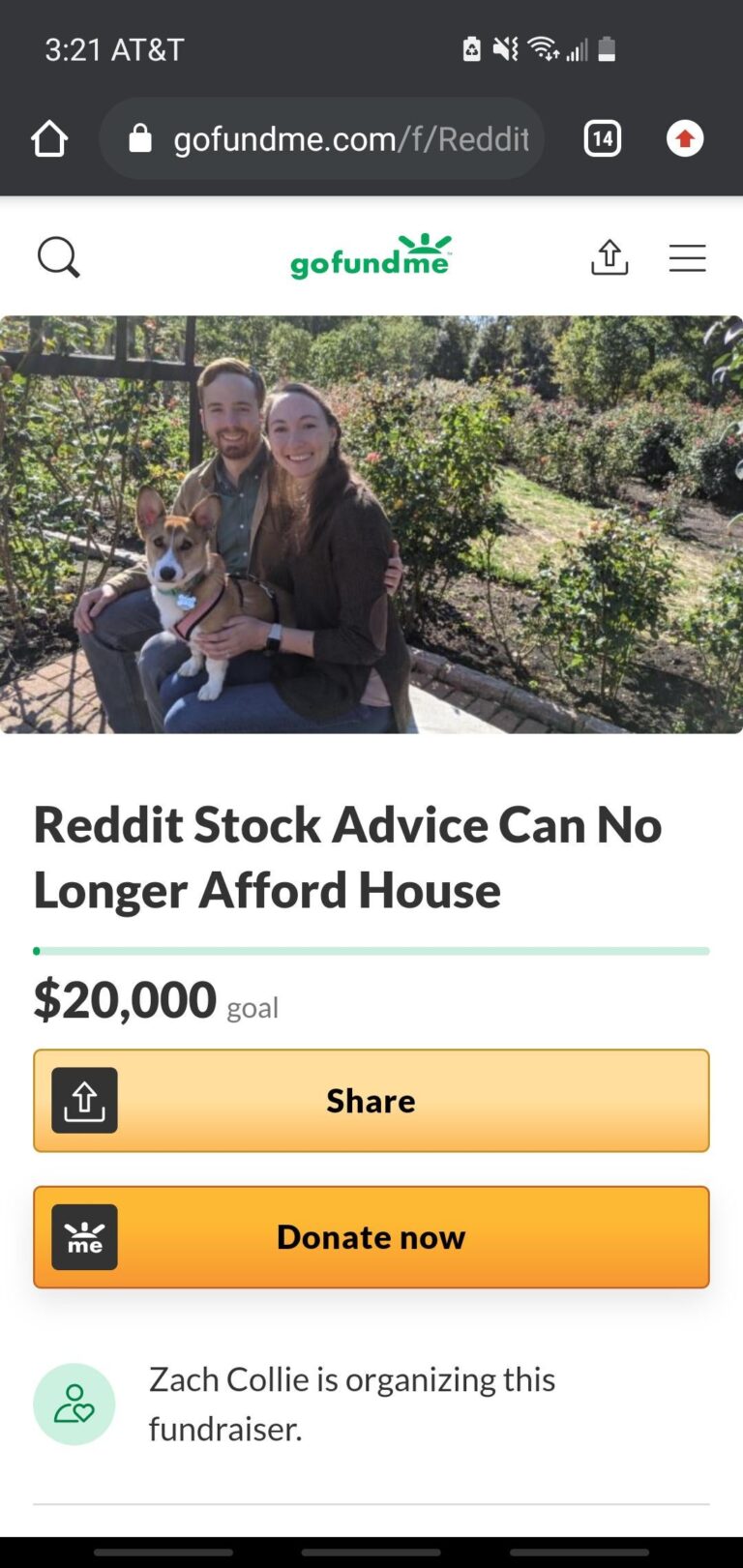 So I saw this scrolling through GoFundMe…