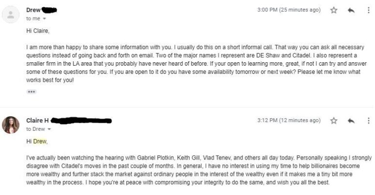 Recruiters representing Citadel has been aggressively attempting to recruit me as a software developer since mid November, offering to pay $100-150k more than the median for early/mid career developers