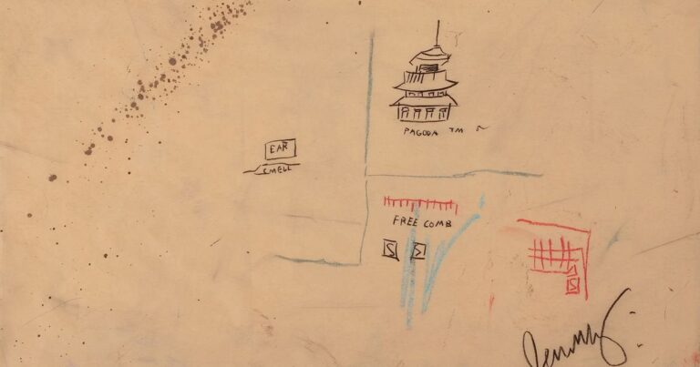 David Bowie’s Online Auction Org is auctioning a Basquiat drawing as an NFT on Ethereum’s Opensea